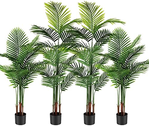 Jexine 4 Pack Artificial Palm Trees 4ft 5ft