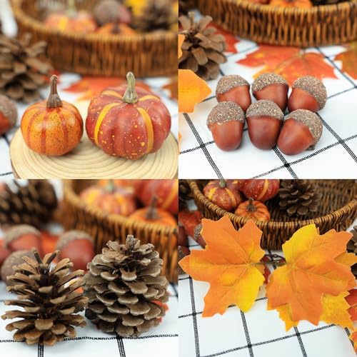 20 PCS Artificial Pumpkin Fall Decor Kit