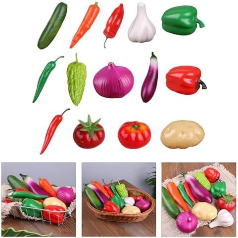 6Pcs Realistic Artificial Vegetable Models for Kitchen Display and Photography