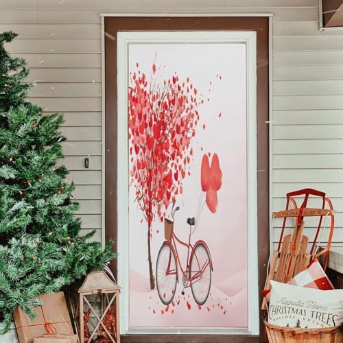 Susiyo Tree and Bicycle Halloween Door Cover 32x79 in