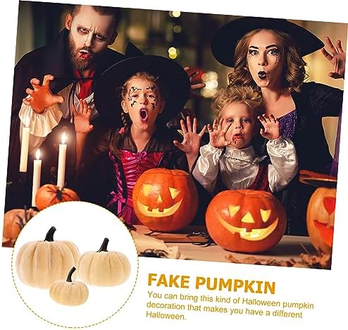 6pcs Decorative Artificial Pumpkins for Halloween Fall Centerpieces