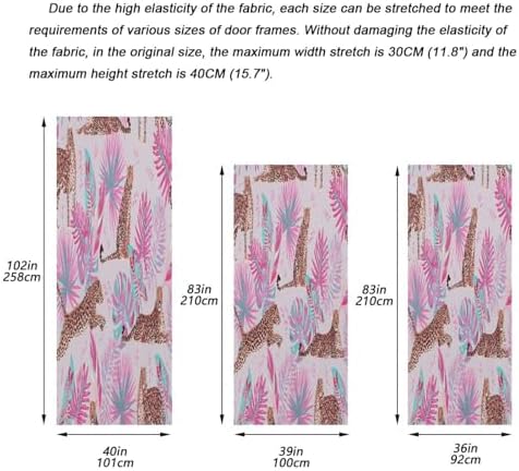 Susiyo Pink Leopards Leaves Halloween Door Cover