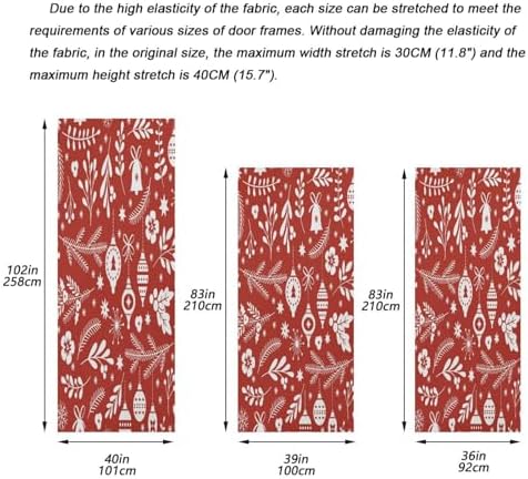 Susiyo Christmas Bell Snowflake Door Cover 32x79 in