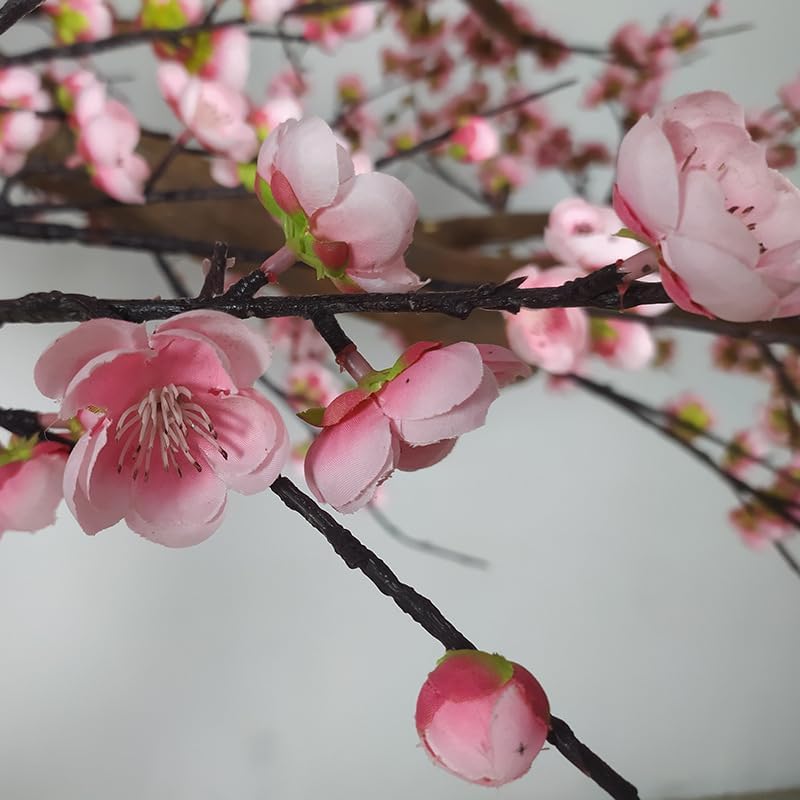 Artificial Plum Blossom Tree 1mx08m for Home Office Decor