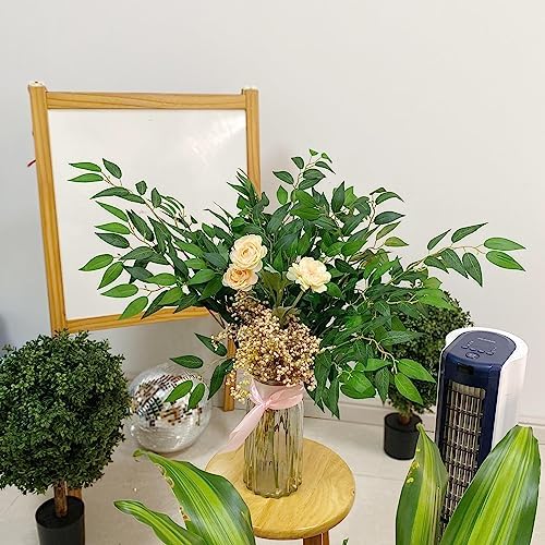 40 Pcs Italian Ruscus Artificial Greenery Stems 68cm Garland