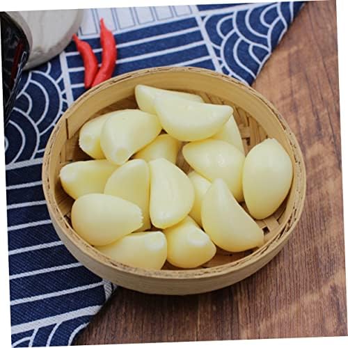 10pcs Realistic Simulated Garlic Cloves PVC Decorative Props