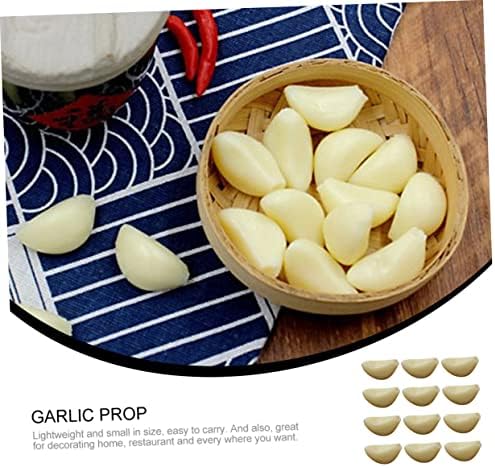 12pcs Lifelike Garlic Clove Toys for Store Display and Photo Props