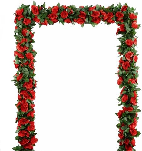 5Pcs Artificial Rose Garland for Wedding Arch Garden Decor