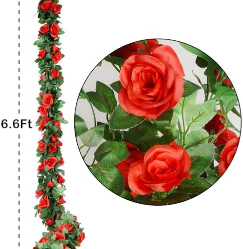 5Pcs Artificial Rose Garland for Wedding Arch Garden Decor