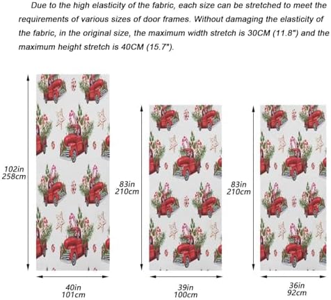 Susiyo Christmas Door Cover Decoration Stretch Fabric 32x79 in