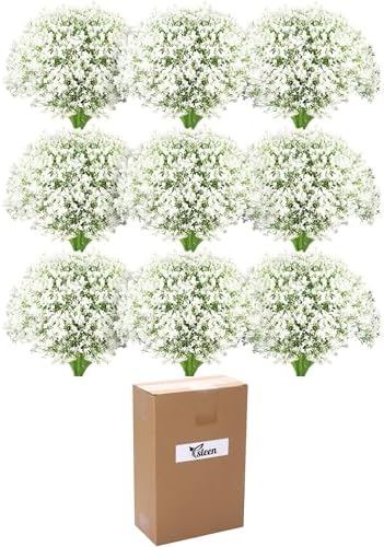 Ysleen 100pcs White Artificial Baby Breath Flowers for Decorations
