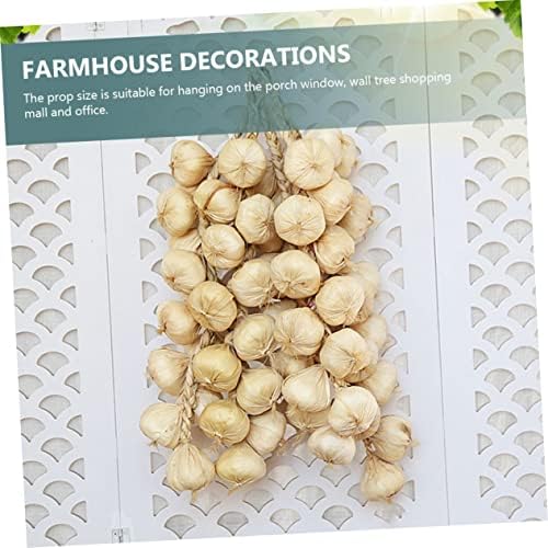 Garneck 2pcs Realistic Garlic String Wall Decor