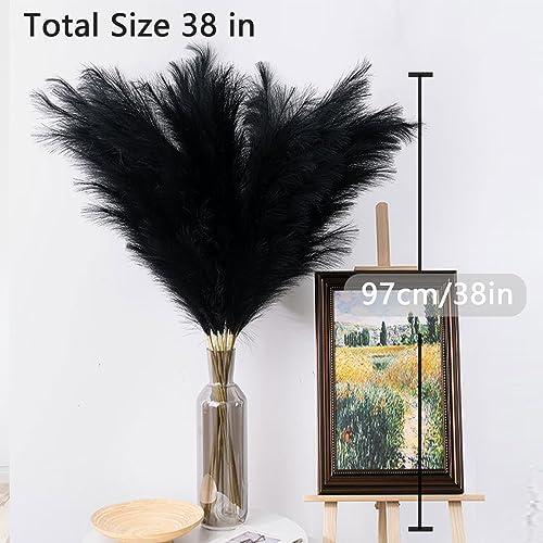 38 Inch 10 Stems Faux Pampas Grass Bouquet
