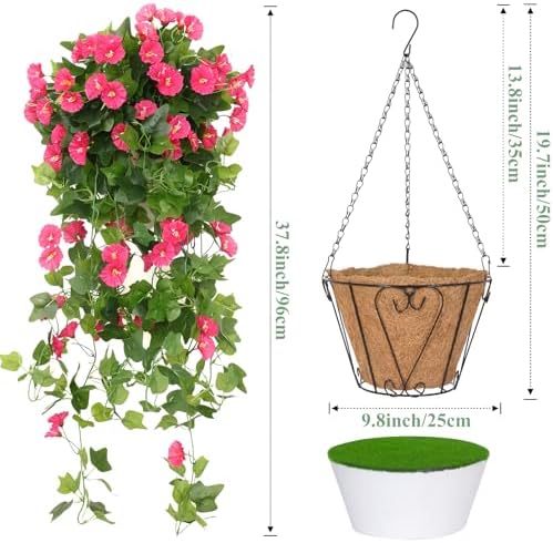 Waipfaru Artificial Hanging Flowers for Outdoor Decor