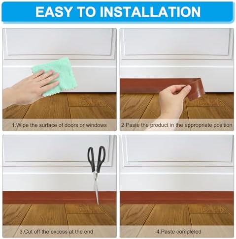 PATIKIL Door Draft Stopper 2 Pack 27FT Silicone Weather Seal