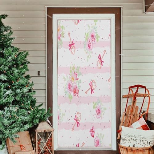 Susiyo Flowers and Old Keys Halloween Door Cover