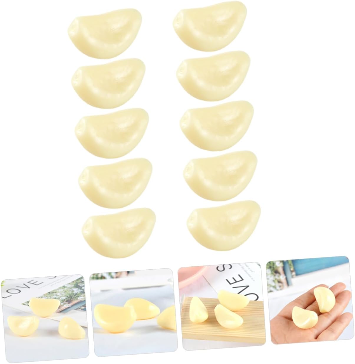 Magiclulu 10pcs Lifelike Garlic Flakes Decor