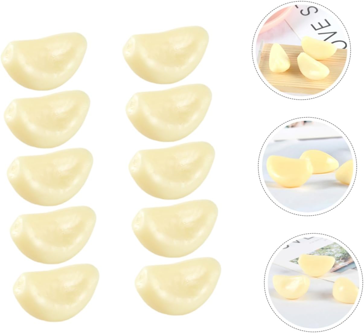 Magiclulu 10pcs Lifelike Garlic Flakes Decor