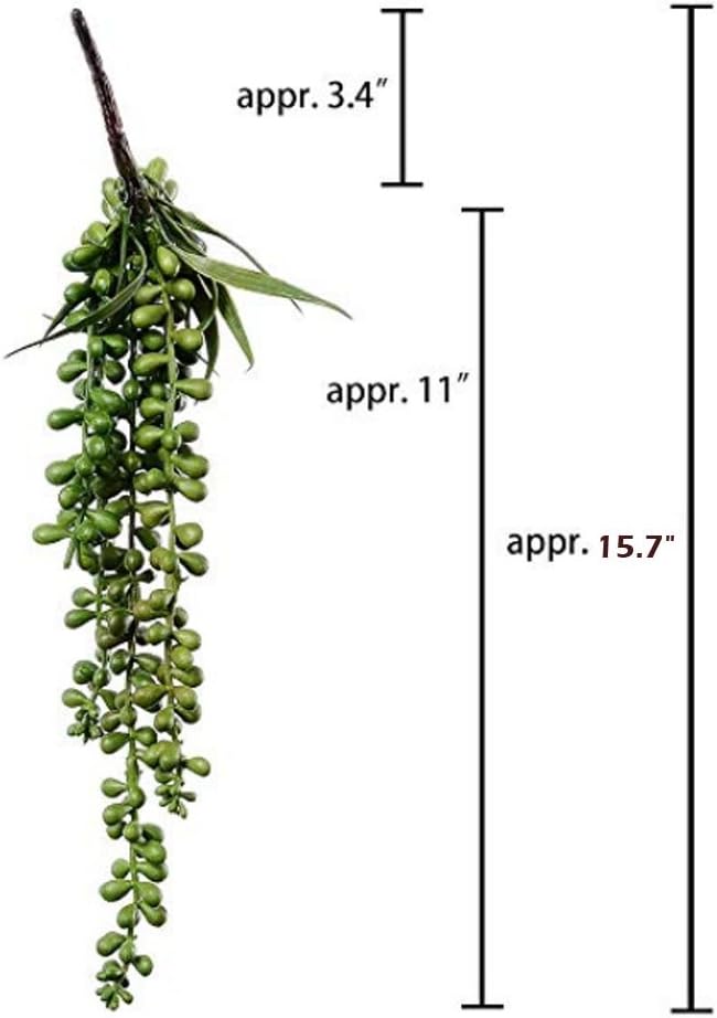 FLIPPED 3 Pack Artificial Plant Succulent Hanging String of Pearls Plants