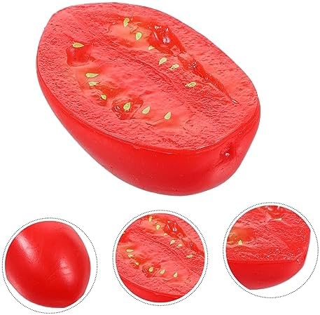 Cabilock 10pcs Realistic Half Cherry Tomato Decor Models