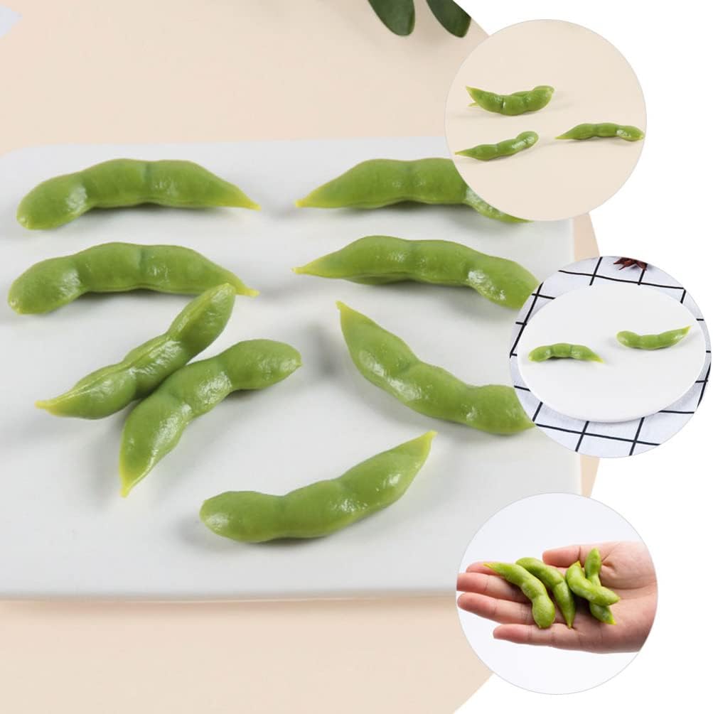 Realistic Soybean Model 30pcs Green Artificial Vegetable Decor