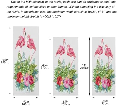 Susiyo Pink Flamingo Halloween Door Cover 32x79 in 1