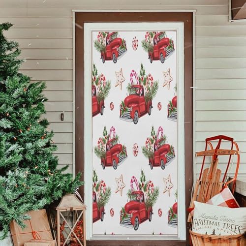Susiyo Christmas Door Cover Decoration Stretch Fabric 32x79 in