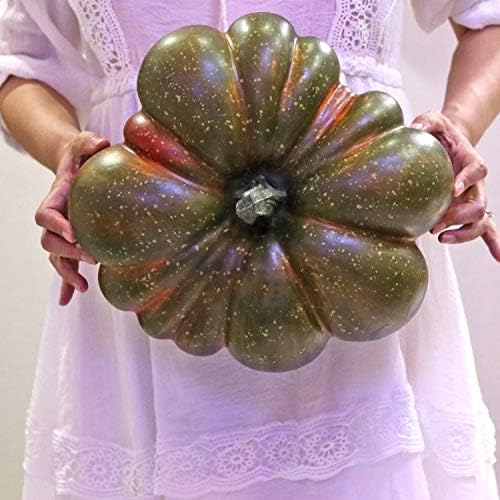 Big Artificial Pumpkin for Fall Decor Green 126inch Handmade