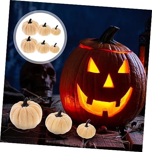 Zerodeko 6Pcs Artificial Pumpkins for Halloween Decor