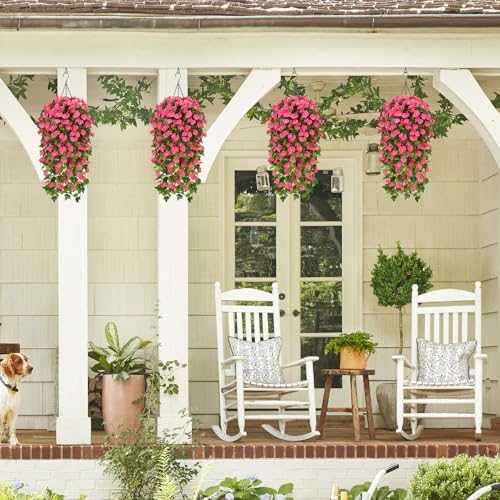 Waipfaru Artificial Hanging Flowers for Outdoor Decor