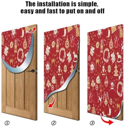 Susiyo Xmas Winter Halloween Door Cover 32x79 in