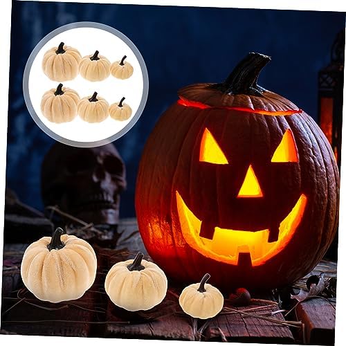 LIFKOME 6Pcs Artificial Pumpkins Halloween Decor