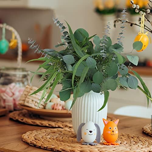 Glicrili 12Pcs Mixed Real Dried Eucalyptus Leaves Stems