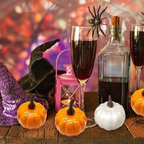 12PCS Artificial Pumpkins for Halloween and Thanksgiving Decor 1