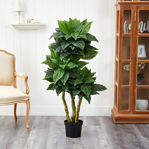 Nearly Natural 5ft UV Resistant Bird Nest Tree Green