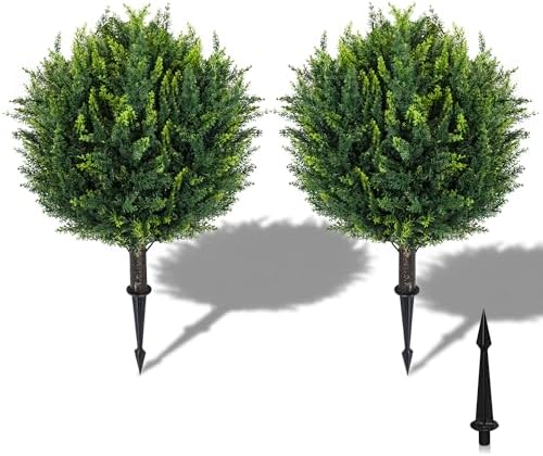 252 Inch Artificial Cedar Topiary 2 Pack