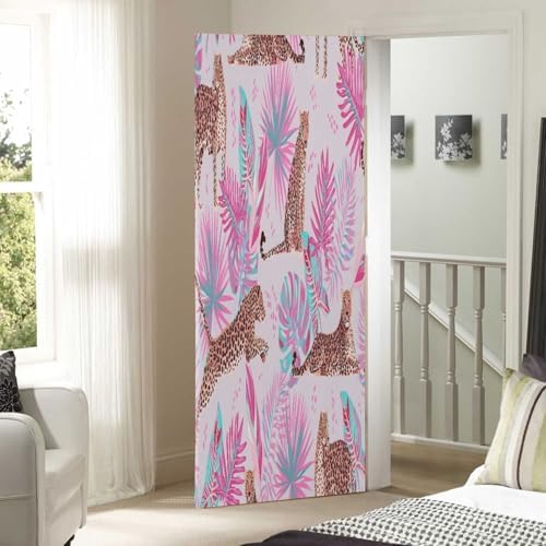Susiyo Pink Leopards Leaves Halloween Door Cover