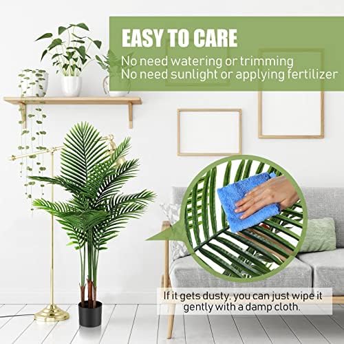 Jexine 4 Pack Artificial Palm Trees 4ft 5ft