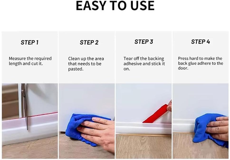 Weather Stripping Door Draft Stopper Self Adhesive Seal