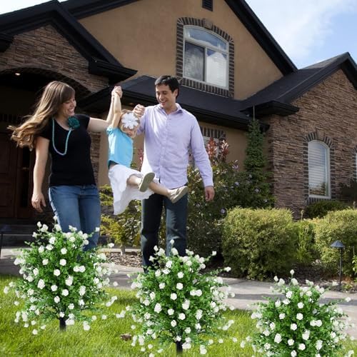 2PC Artificial Boxwood Globe Tree 23In UV Resistant Garden Decor