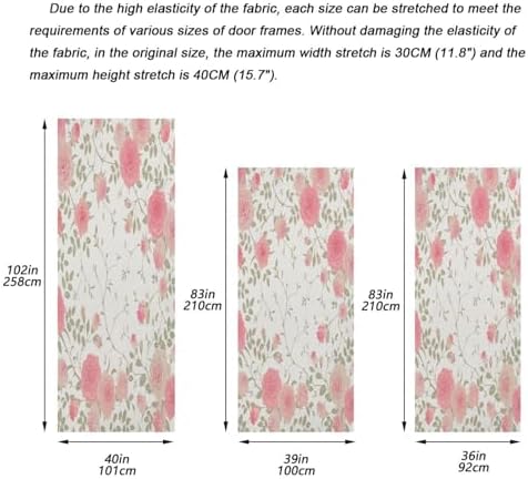 Susiyo Floral Vector Halloween Door Cover Stretch Fabric