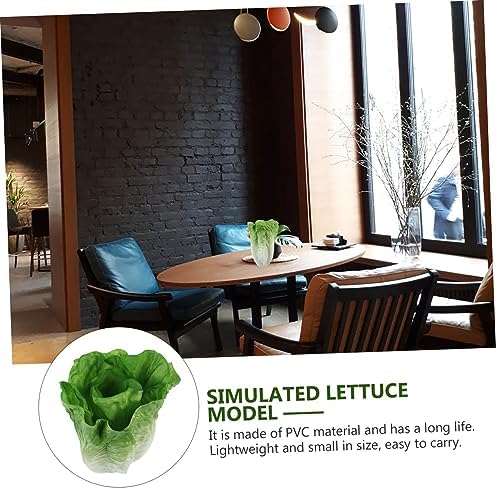 Cabilock Realistic Artificial Lettuce Leaf Decoration