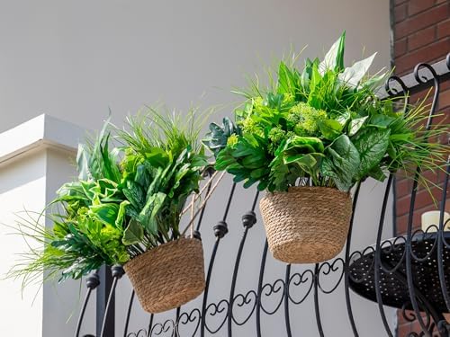 Green Moon 18 Bundles Artificial Plants Outdoor UV Resistant