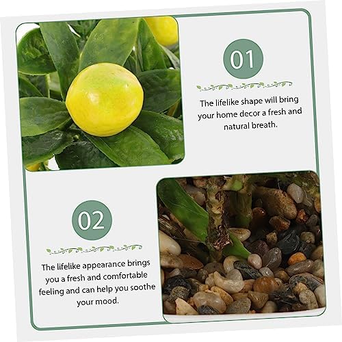 BESTYASH Realistic Artificial Lemon Tree Bonsai Plant