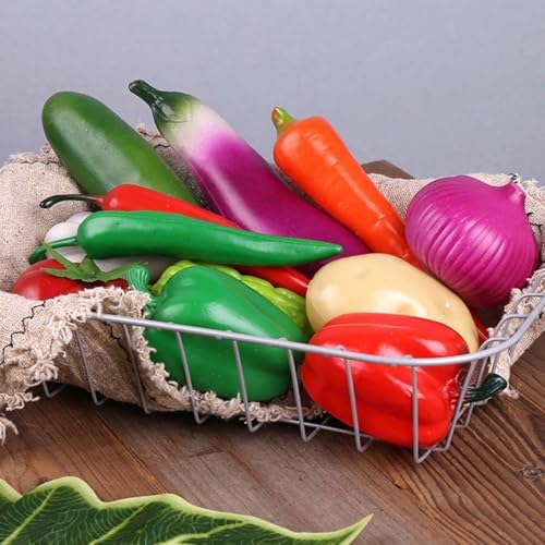 6Pcs Realistic Artificial Vegetable Models for Kitchen Display and Photography