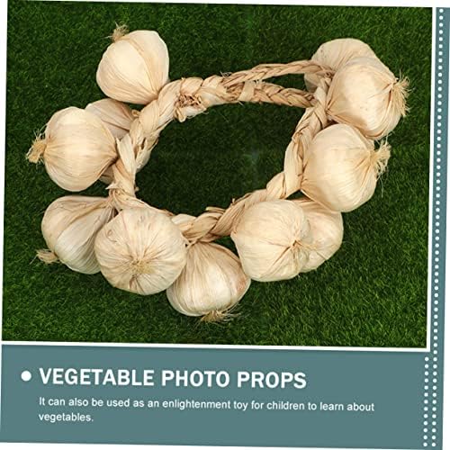Garneck 2pcs Realistic Garlic String Wall Decor