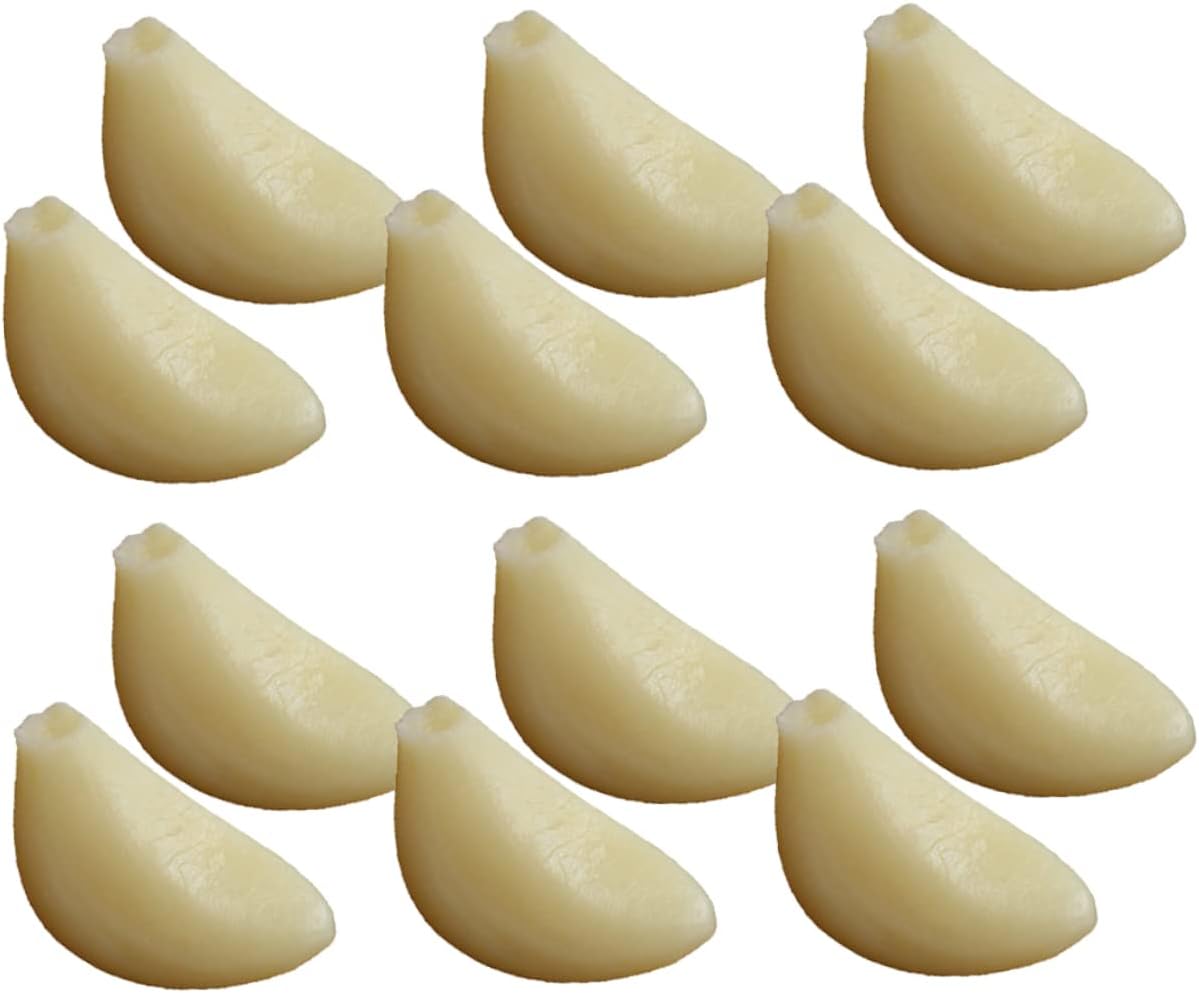 12pcs Lifelike Garlic Clove Toys for Store Display and Photo Props