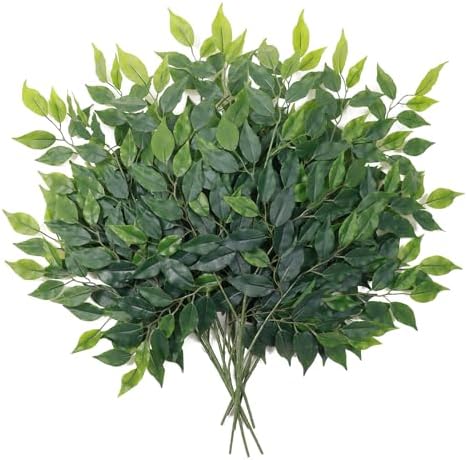 Mizii 12PCS Artificial Greenery Stems Ficus Garland