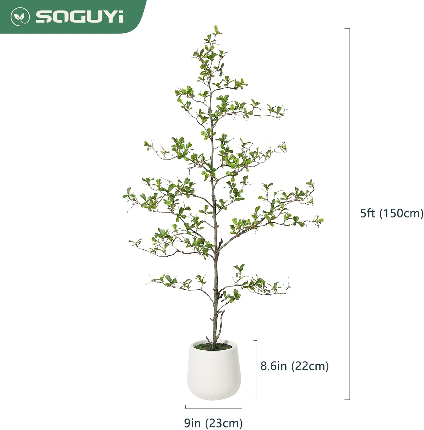 SOGUYI Artificial Black Olive Tree 5FT Decor