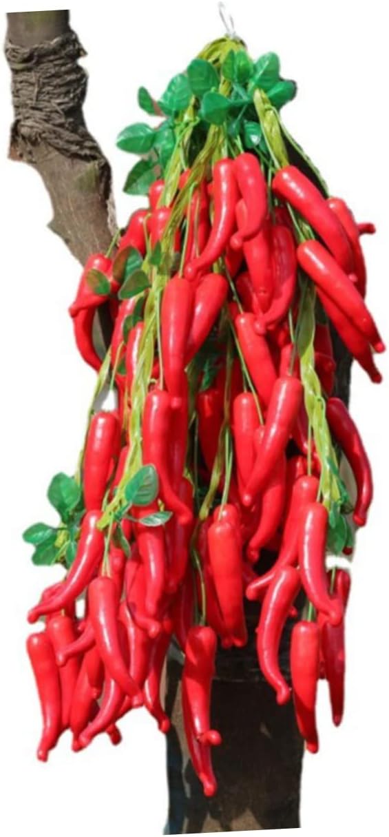 4pcs Hanging Fake Pepper Decorations for Home Kitchen Party